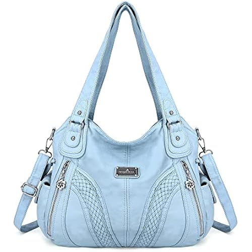 Purses and Handbags Women Fashion Tote Bag Shoulder Bags Top Handle Satchel Purses Washed Synthetic Leather Handbag