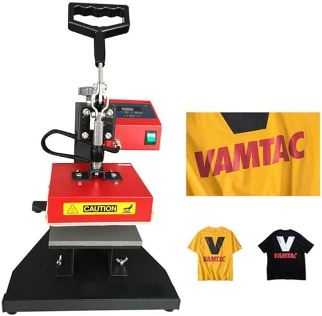 Prensa de calor manual 450W AOWUAEG para sublimación y transfer miniatura 2