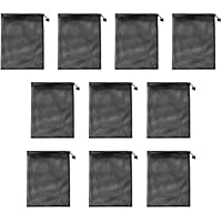 SIXHAOBU 10 Stück Pumpenfilter-Netzbeutel,Teichpumpenfilterbeutel, Filterbeutel Aquarium, Netztasche,Teichpumpen-Absperrbeutel mit Kordelzug, Pump Filterbeutel für Aquarium Garten Teich (Schwarz)