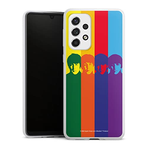 DeinDesign Coque Slim Compatible avec Samsung Galaxy A33 5G Coque Ultra Fine Coque en Silicone Ultra Fine Arc-en-Ciel The Beatles Bande - Les Beatles, Paul McCartney, John Lennon, RIngo Starr, George Harrison DeinDesign Coque Slim Compatible avec Samsung Galaxy A33 5G Coque Ultra Fine Coque en Silicone Ultra Fine Arc-en-Ciel The Beatles Bande