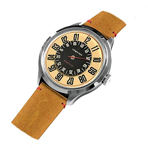 Montre analogique automatique acier et cuir pour homme élégant