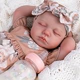 Aori Lifelike Reborn Baby Dolls - Realistic 20-Inch Newborn Real Life Baby Girl Doll with Poseable Limbs and Feeding Kit, Set for Kids 3+