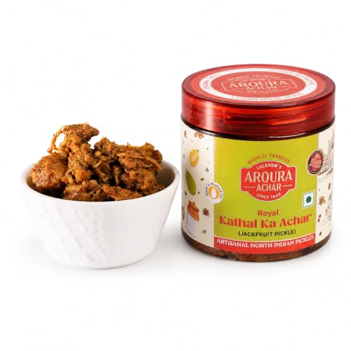 Image of LUCKNOW'S AROURA ACHAR SINCE 1944 Royal Kathal Ka Achar 400g for Home Use Home Made With Love No Artificial Colors
