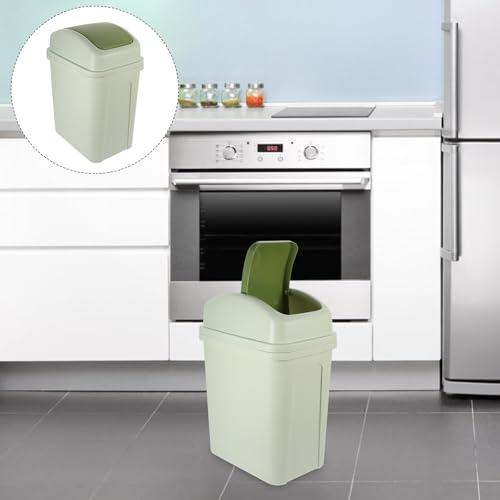 Caneca de basura de cocina KALLORY con tapa verde clara miniatura 7