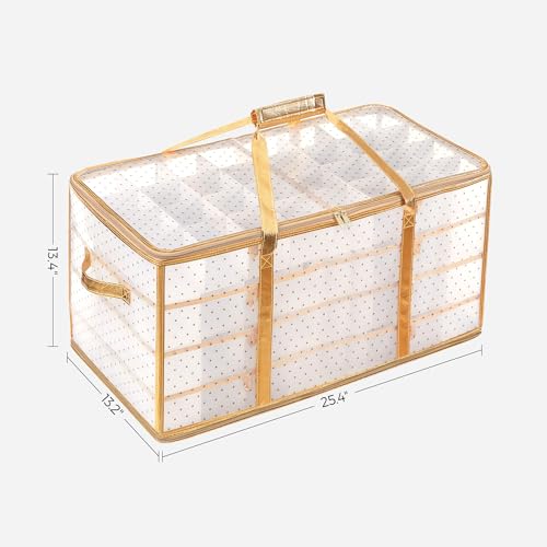 Boîte de rangement pour décorations de Noël SONGMICS 128 compartiments modulaires semi-transparent