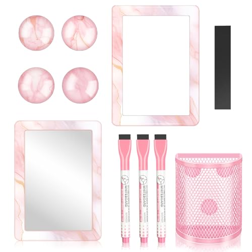 Denylo pro Pink Magnetic Locker Marble Theme Accessories Kit Include Back to School Essentials for Back to School Decorations Office Supplies
