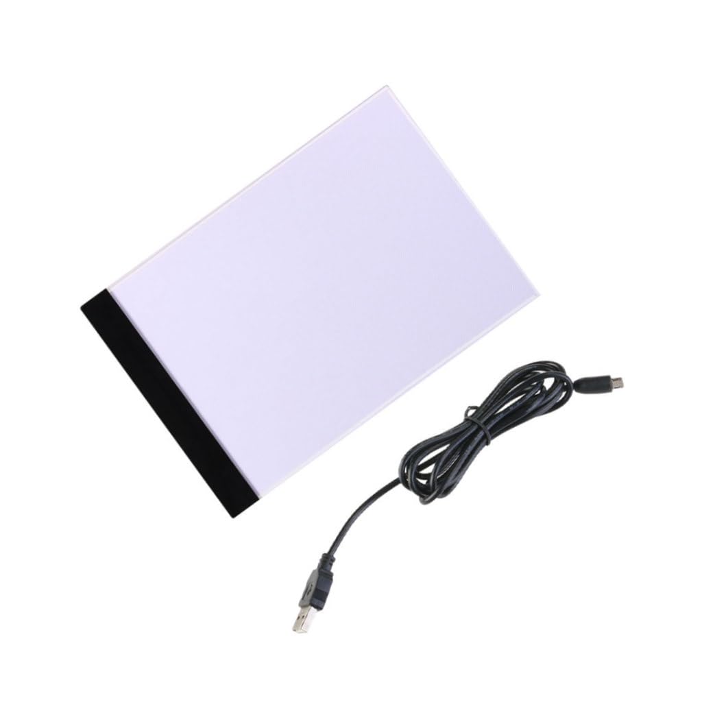 Table Lumineuse de Traçage A4 en Acrylique Blanc, Bloc Mince