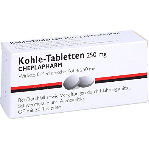 Durchfalltabletten mit Aktivkohle 30 Stück KOHLE Tabletten