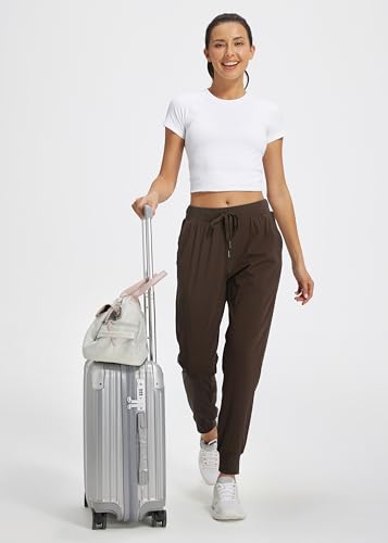 Image of Libin Women's Joggers Pants Athletic Casual Sweatpants Petite /Regular /Tall | Running, Workout, Gym, Yoga, Lounge, Travel, Golf Clothes with Pockets, 4 way stretch, Tapered, Dance Trousers