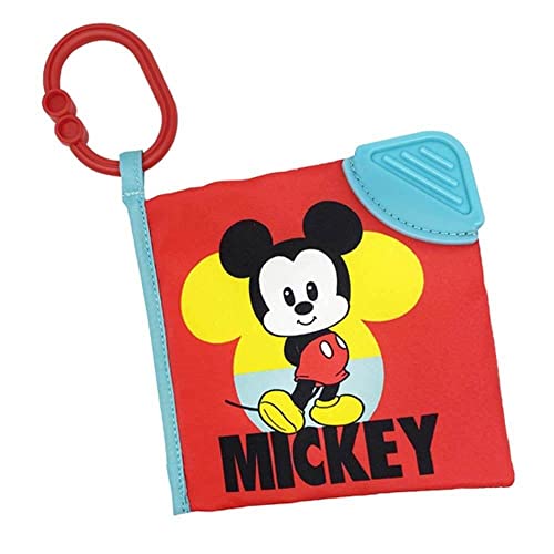 Image of KIDS PREFERRED Disney Baby Mickey Mouse High Contrast Soft Book with On The Go Clip and Teether, 5 Inches, Multicolor (KP81255)