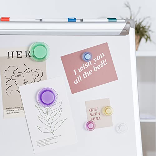 Abaokai 100 Pieces Whiteboard Magnets Round Magnets Mini Fridge Magnet For Home Schools Offices, Assorted Colors (2 Cm) #TOP3
