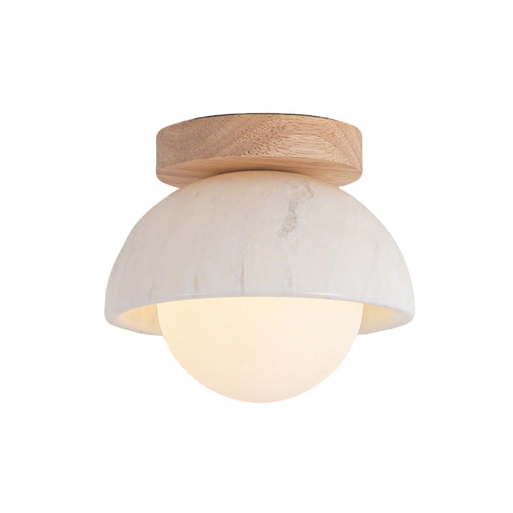 Plafonnier en albâtre naturel et marbre blanc chic avec douille G9 filaire