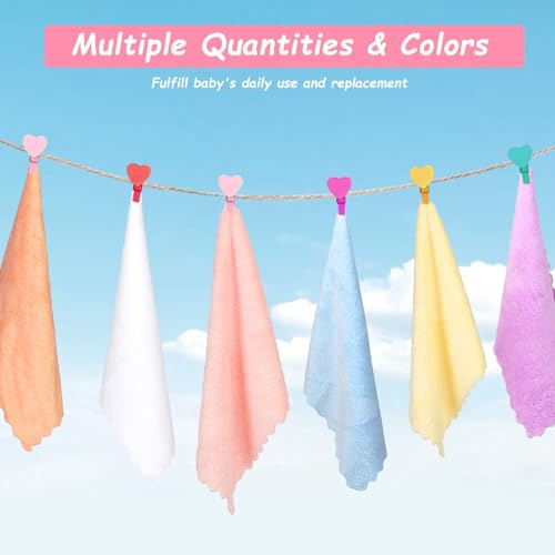 Image of Orighty Baby Washcloths 24-Pack (7''x9''), Microfiber Coral Fleece Baby Towels, Super Soft and Absorbent Wash Cloths for Newborns, Infants and Toddlers, Gentle on Delicate Skin for Face Hands and Body