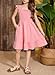 blibean Tween Girls Summer Sundresses Smocked Sleeveless Ruffled 2025 Cotton Sun Dresses Kids Boho Fashion Casual Midi Flare Outfits Solid Pockets Wedding Swing Clothes Size 10-11 Years Pink