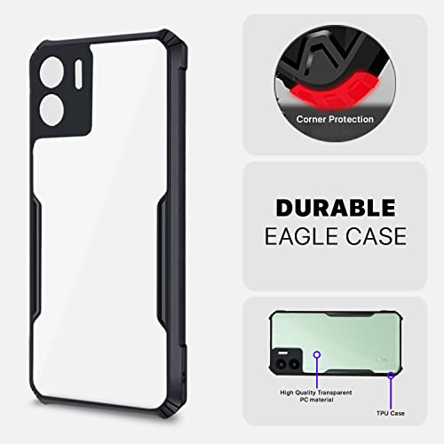 Image of Pikkme Redmi A1 / A2 Back Cover | Crystal Clear Transparent Back | Ultra Hyrbid | Full Camera Protection | Raised Edge | Bumper Back Case for Redmi A1 / A2 (Plastic, Black)