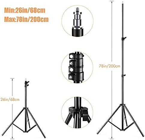 Andoer Softbox Lighting Kit with Softbox*3 LED Light*3 Light Stand*3 Backdrops*3 Backdrop Clamps*3 Backdrop Stand*3 Remote Control*3 Boom Arm Carry Bag for Photo Shooting