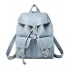 SANFASHION Sacs Sac à Bandoulière Femme, Sac à Dos En Peluche Fille Ado Sac Polaire Mode - Bleu
