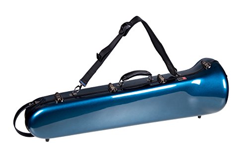 Crossrock F-Trigger Or Straight Trombone Case Fiberglass With Backpackable,Blue #TOP3