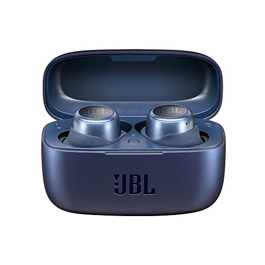 JBL LIVE 300TWS – Écouteurs intra-auriculaires sans fil – Bluetooth et étanchéité IPX5 – Autonomie de 20 heures avec l'étui de recharge – Couleur : bleu