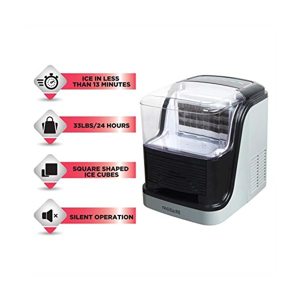 Frigidaire EFIC229_AMZ Igloo ICE105 Counter Top Compact Ice Maker, Stainless, Silver Mini Fridge