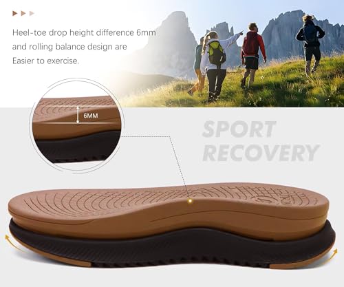 Image of ONCAI Men's Hiking Sandals with Arch Support Mesh Athletic Walking Sandalias Summer Outdoor Cushion Thick Rubber Soles and Recovery Sports Fisherman Sandals Size 7-15
