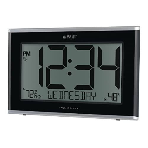 La Crosse Technology 513-05867-Int Extra-Large Atomic Digital Clock With Indoor Temperature And Humidity #TOP1