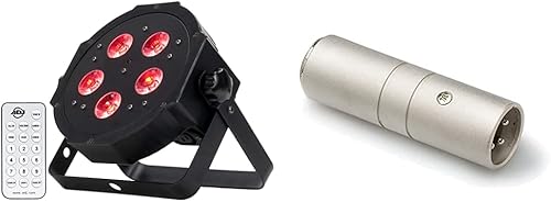 ADJ Products Iluminación LED (Mega Hex Par) y terminador Hosa DMT-414 de 3 pines DMX-512 XLR3M