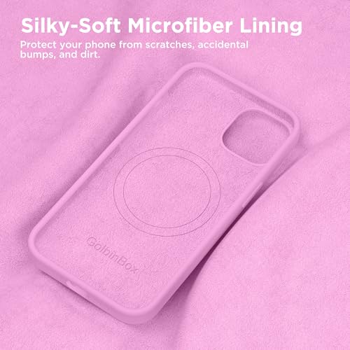 Image of GolbinBox Magnetic for iPhone 15 Case, Silicone Cover, Rose Pink