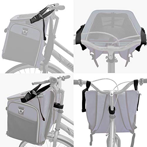 Dog Bike Basket Carrier, Expandable Foldable Soft-Sided Dog Carrier, 2 Open Doors, 5 Reflective Tapes, Pet Travel Bag,Dog Backpack Carrier Safe and Easy for Small Medium Cats and Dogs(Blue) by BARKBAY - Image 8