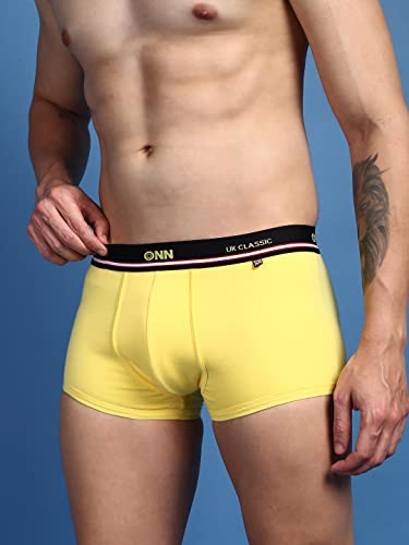 Image of ONN UK Classic Men's Combed Cotton Mini Trunk with Feather Touch Ultra Soft Waistband (Pack of 2)