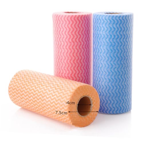 HEATSHAKING Paños de Cocina No Tejidos sin Pelusa para Limpieza y Secado, Absorbentes Rayas, Paquete de 50 Unidades para Uso Doméstico