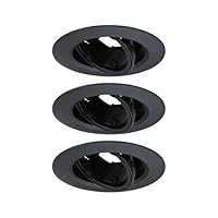 Paulmann 92111 Einbauleuchte 3er-Set schwenkbar rund 90mm 30° GU10 max. 3x10W 230V Schwarz Einbaulampe