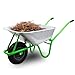 Produktbild BITUXX Schubkarre 100L Schubkarren Schiebkarre Scheibtruhe Bauschubkarre Verzinkt mit Luftreifen und Nadelgelagerter Achse bis 250kg Hellgrün