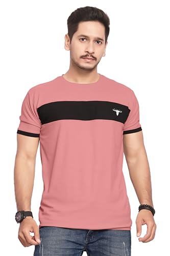 Image of Men's Polister Solid Round Neck Half Sleeve Shirt(D P K P-1284)