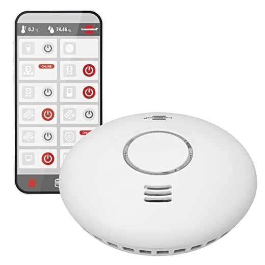 brennenstuhlConnect WiFi Rauch-und Hitzewarnmelder WRHM01 mit App-Benachrichtigung (WLAN Rauchmelder inklusive 2X Batterien, geprüft nach EN 14604)