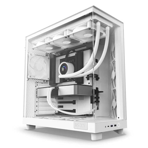 NZXT H6 Flow White Compact Dual-Chamber Tempered Glass PC Case