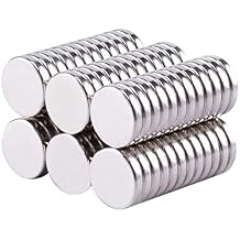 50pcs 10mm x 1.6mm Strong Refrigerator Round Magnets Powerful Permant Disc Neodymium Magnets for Kitchen , White Board, Hold Tools, Hang, Pickup Screws, Classroom, DIY, Home Application