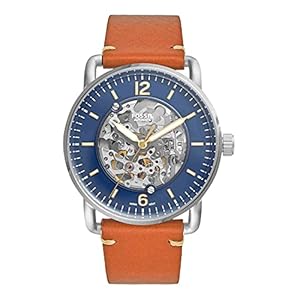 Fossil Men’s ME3159 The Commuter Auto Analog Display Mechanical Hand Wind Brown Watch