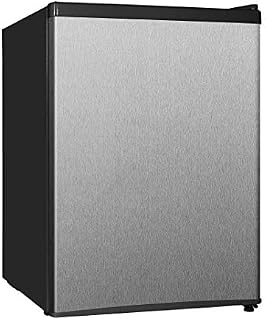 Midea WHS-87LSS1 Refrigerator, 2.4 Cubic Feet, Stainless Steel