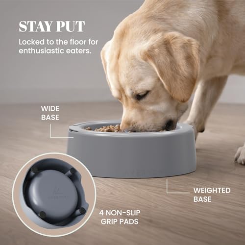 AVERYDAY 3 Pack Slow Feeder Dog Bowl Set, Two Weighted Maze Insert Bowls, Anti-Slip Changeable Puzzle Feeding Bowl for Wet Dry & Raw Dog Food, Slow Eating Deep Pet Food Dish for Medium & Large Breeds by AVERYDAY - Image 4