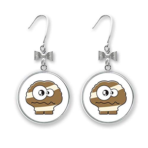 Boucles d'oreilles nœud extraterrestre marron clous d'oreilles fantaisie NA