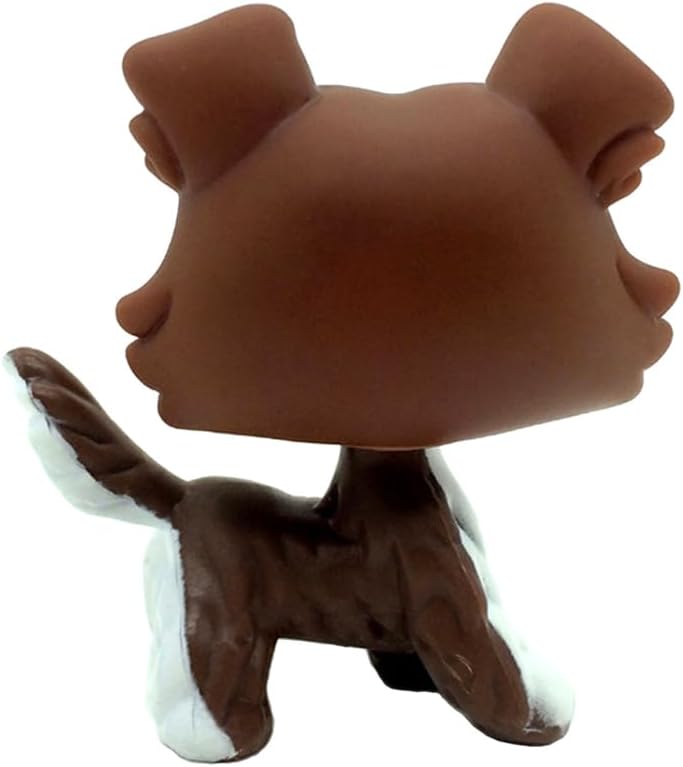 Brown Collie Dog #NO with Magnet Mini Pet Toys Animal Figure