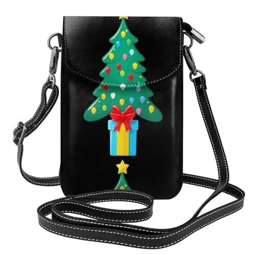 Petit sac à main pour téléphone Noël en cuir pour femme