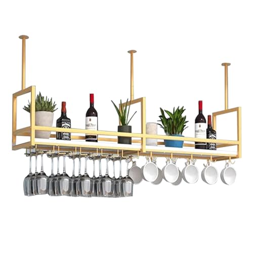 Casier à vin de plafond pour libérer l'espace, porte-bouteille suspendu 120 cm
