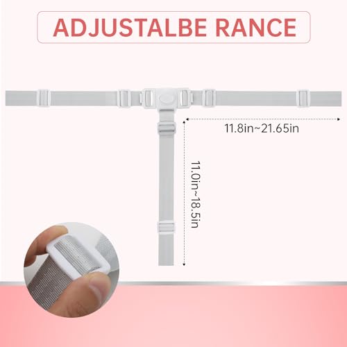 High Chair Straps Compatible with IKEA ANTILOP High Chair, Replacement Strap for IKEA High Chair Accessories, Extra Strong 3-Point Adjustable Strap Fit for Keekaroo Baby High Chair