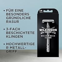 Wilkinson Sword - Barber's Style The Edger für Männer, Double Edge Rasierer + 5 Rasierklingen – Ansicht 2