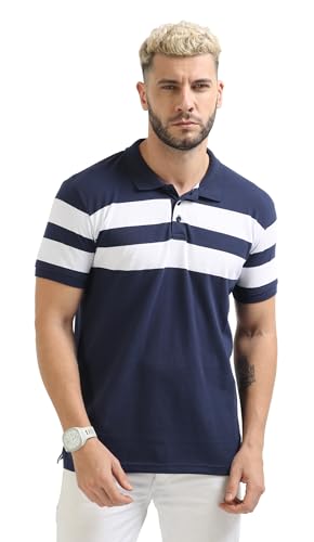 Fanideaz Men’s Striped Polo T-Shirt – Half Sleeve Cotton Polo Tee for Men Fanideaz Men’s Striped Polo T-Shirt – Half Sleeve Cotton Polo Tee for Men