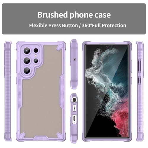Coque Galaxy S22 Ultra violette avec protection écran en verre trempé - 4