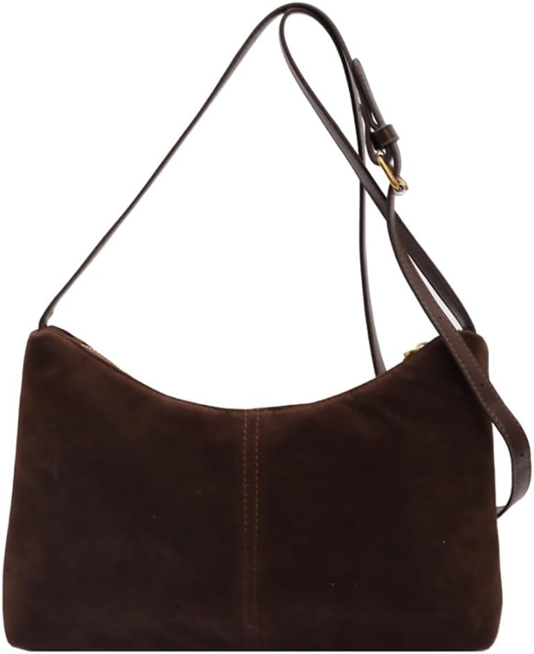 Slouchy Suede Saddle Hobo Bags Women Trendy Satchels Underarm Shoulder Bag Crescent Crossbody Purses Travel Tote Handbag 2025
