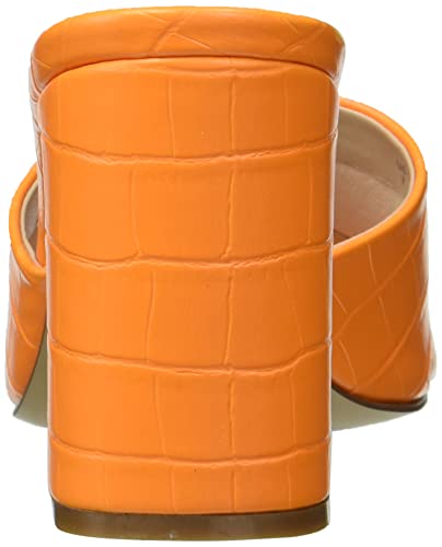 The Drop Women's Pattie High Block Heeled Mule Sandal, Carrot Orange, 6.5 #TOP2
